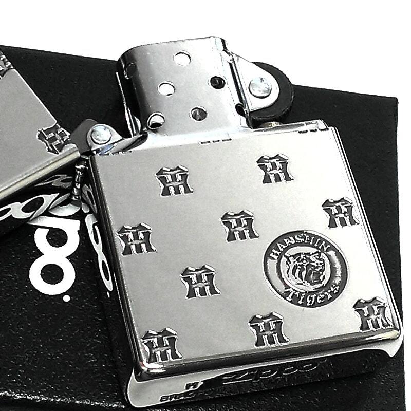 ZIPPO ライター 阪神タイガース モノグラム ロゴ ジッポ 野球 おしゃれ 銀いぶし 彫刻 シルバー シンプル かっこいい メンズ 父の日_画像4