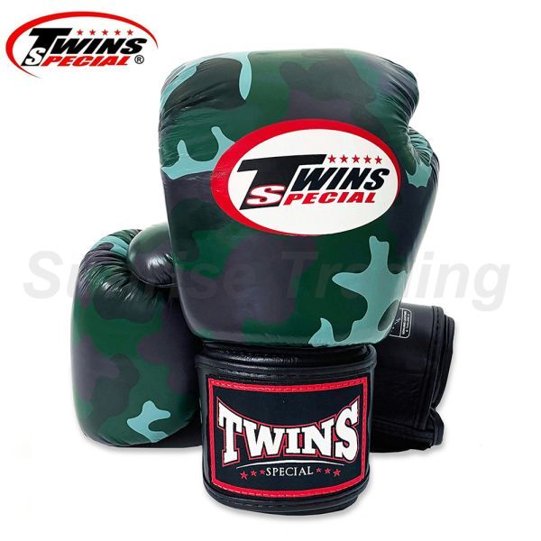 新品 Twins ツインズ 本革性 レザー グローブ FBGVL3 迷彩 12oz ムエイタイ ボクシング キックボクシング MMA 格闘技 Gloves