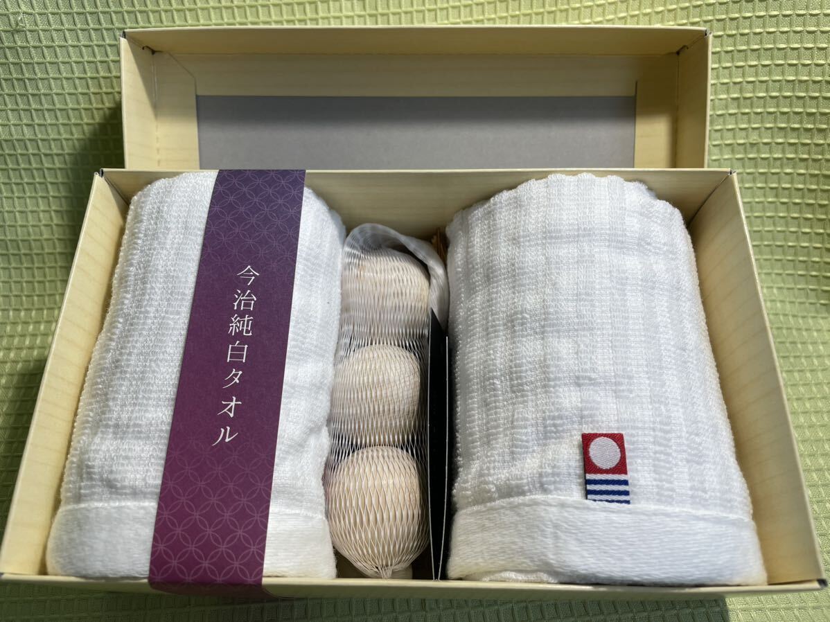  now . pure-white hand towel ×2 piece domestic production hinoki sphere ×3 piece new goods unused 