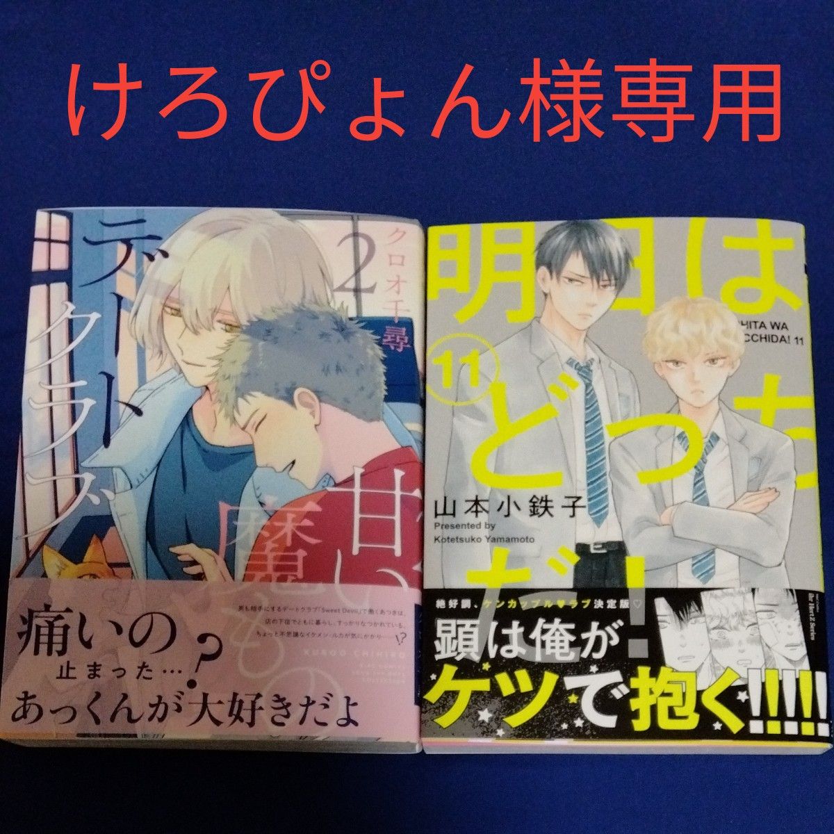 けろぴょん様専用　甘い魔ものデートクラブ2　クロオ千尋　明日はどっちだ11　山本小鉄子