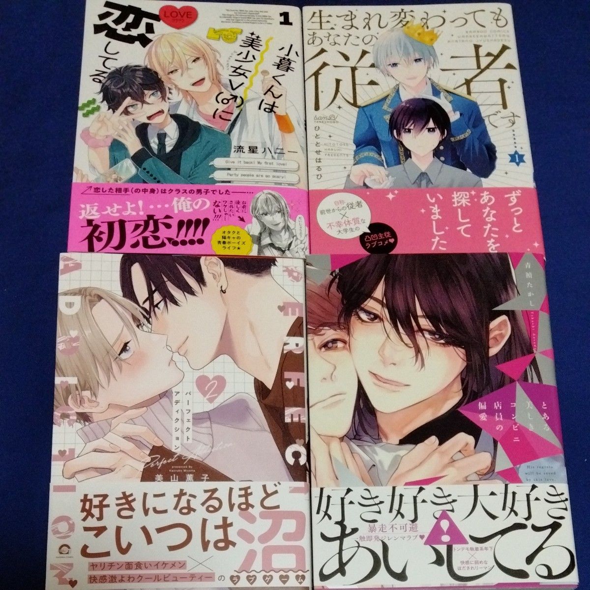 BL漫画4冊売り　流星ハニー　ひととせはるひ　美山薫子　青禎たかし