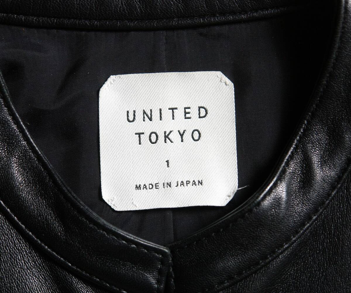 UNITED TOKYO ユナイテッド トウキョウ◆シングルライダースジャケット◆ラムレザー 羊革の画像5