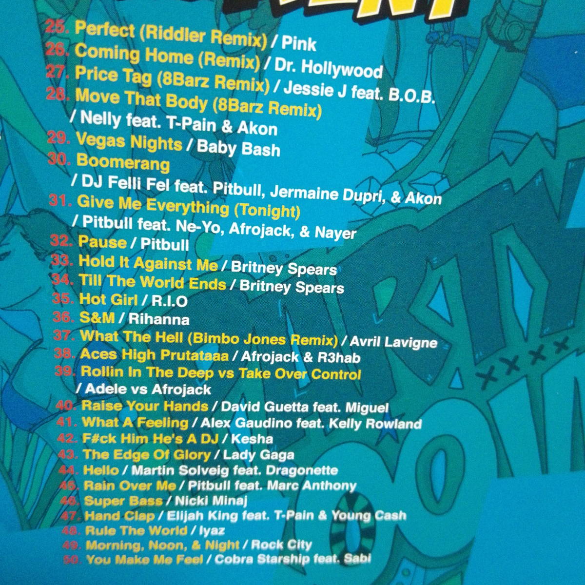 DJ KENT - PARTY GROOVE 4　全50曲収録 EDM オールジャンル パーティー PARTY MIX Pitbull LMFAO Pink David Guetta Lady Gaga HIPHOP R&B _画像5