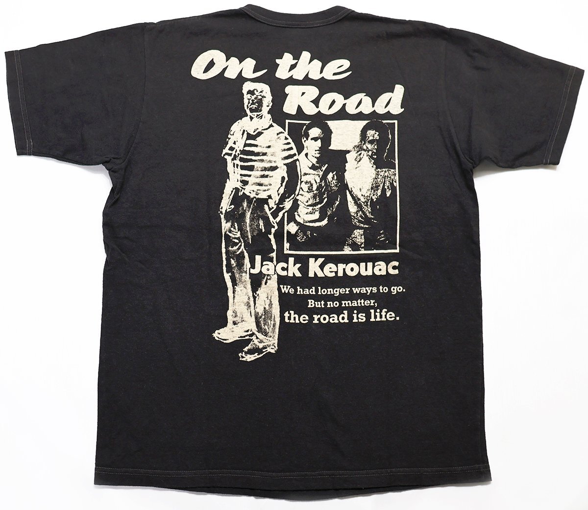 Bootleggers (ブートレガーズ) クルーネックTシャツ “On the Road by Jack Kerouac” size M / フリーホイーラーズ / ジャックケルアック_画像2