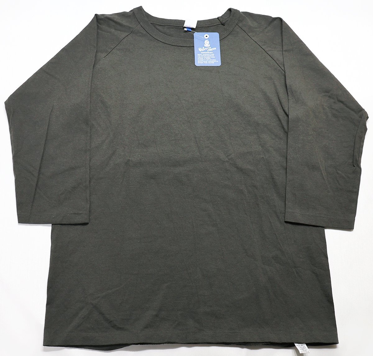 Velva Sheen (ベルバシーン) Tubler Raglan Sleeve 3/4 Tee / ラグランスリーブ 七分袖Tシャツ #161834 美品 ブラック size L_画像1