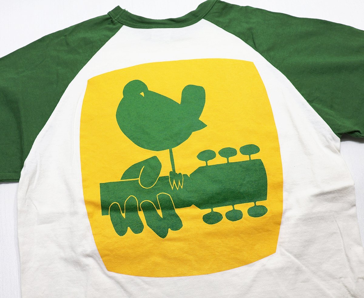 Bootleggers (ブートレガーズ) Raglan Sleeve Tee - PEACE - / ウッドストック ラグランTシャツ size S / フリーホイーラーズ_画像4