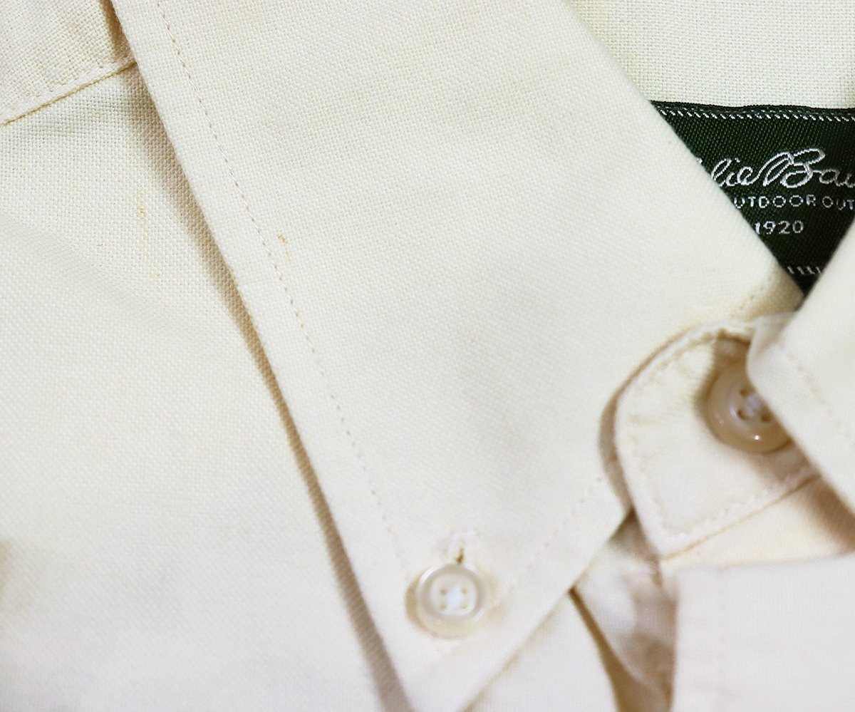 EDDIE BAUER (エディーバウアー) S/S OXFORD BD SHIRT / オックスフォード 半袖ボタンダウンシャツ クリーム size XS_画像6