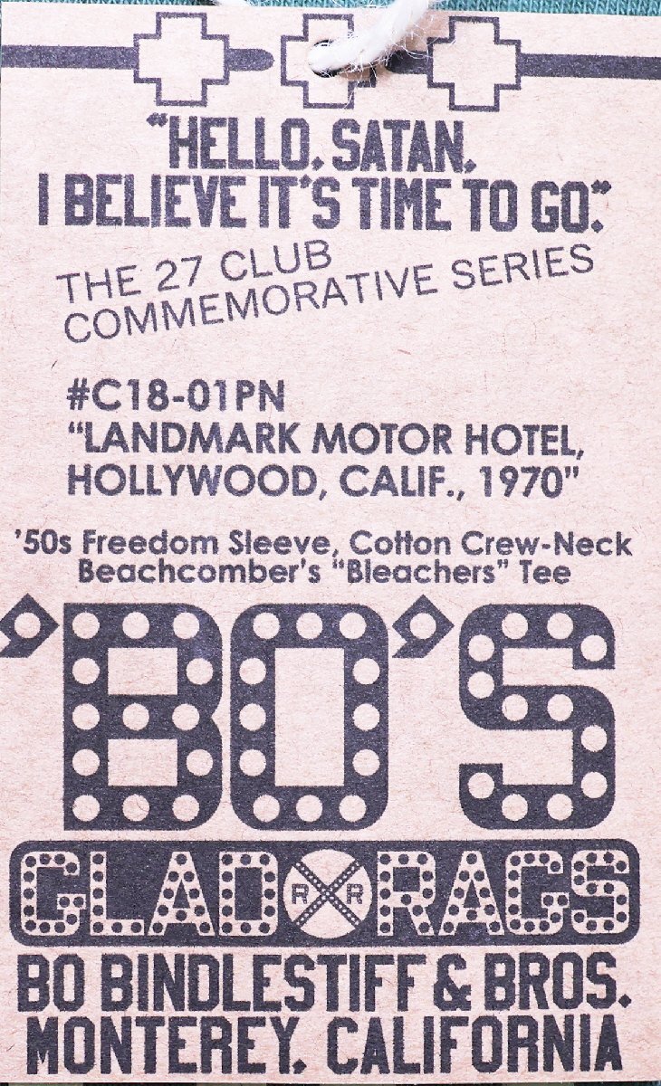 BO'S GLAD RAGS (ボーズグラッドラグス) フリーダムTシャツ “Landmark Motor Hotel.1970” 未使用品 パイン size L / バーンストーマーズ_画像10