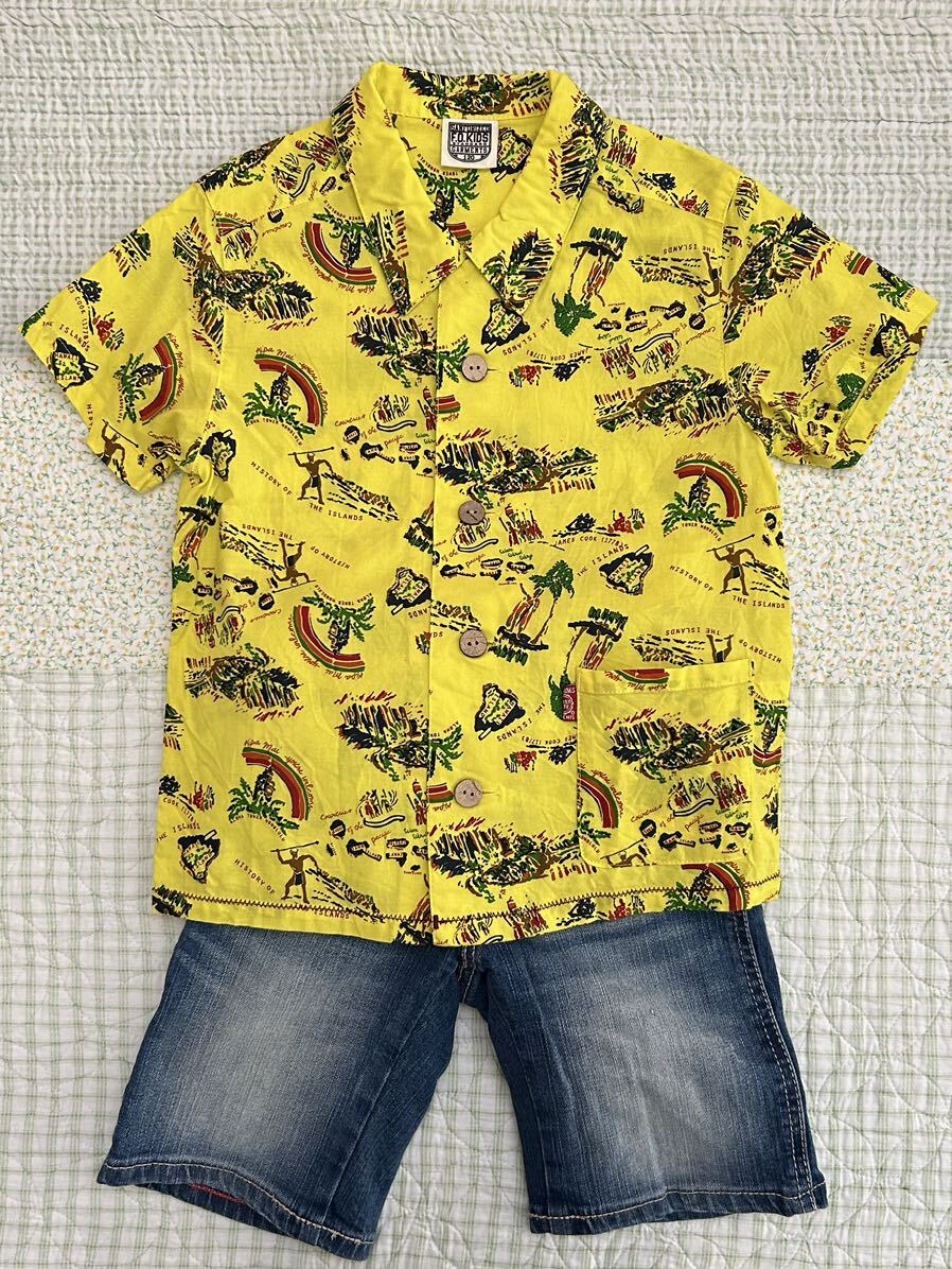 ☆ 子供服　男の子　F.O.KIDS　QUIKSILVER　yellowface　半袖シャツ５枚　半ズボン３枚　まとめ売り　８点セット　１２０ ☆_画像9