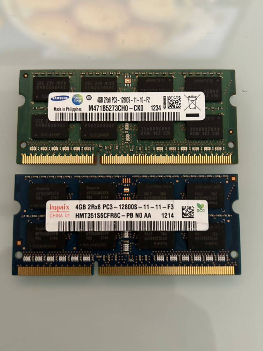 (送料無料) 8GB (4GB 2枚) PC3-12800S DDR3-1600 S.O.DIMM 204pin 2Rx8_画像1