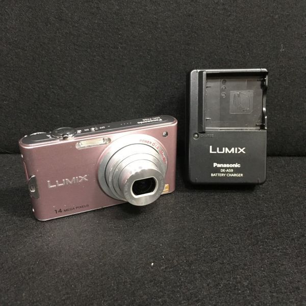 T118-S2 Panasonic パナソニック LUMIX DMC-FX66 LEICA 1:2.8-5.9/4.5-22.5 ASPH デジカメ デジタルコンパクトカメラ 通電確認OK 1106114_画像1
