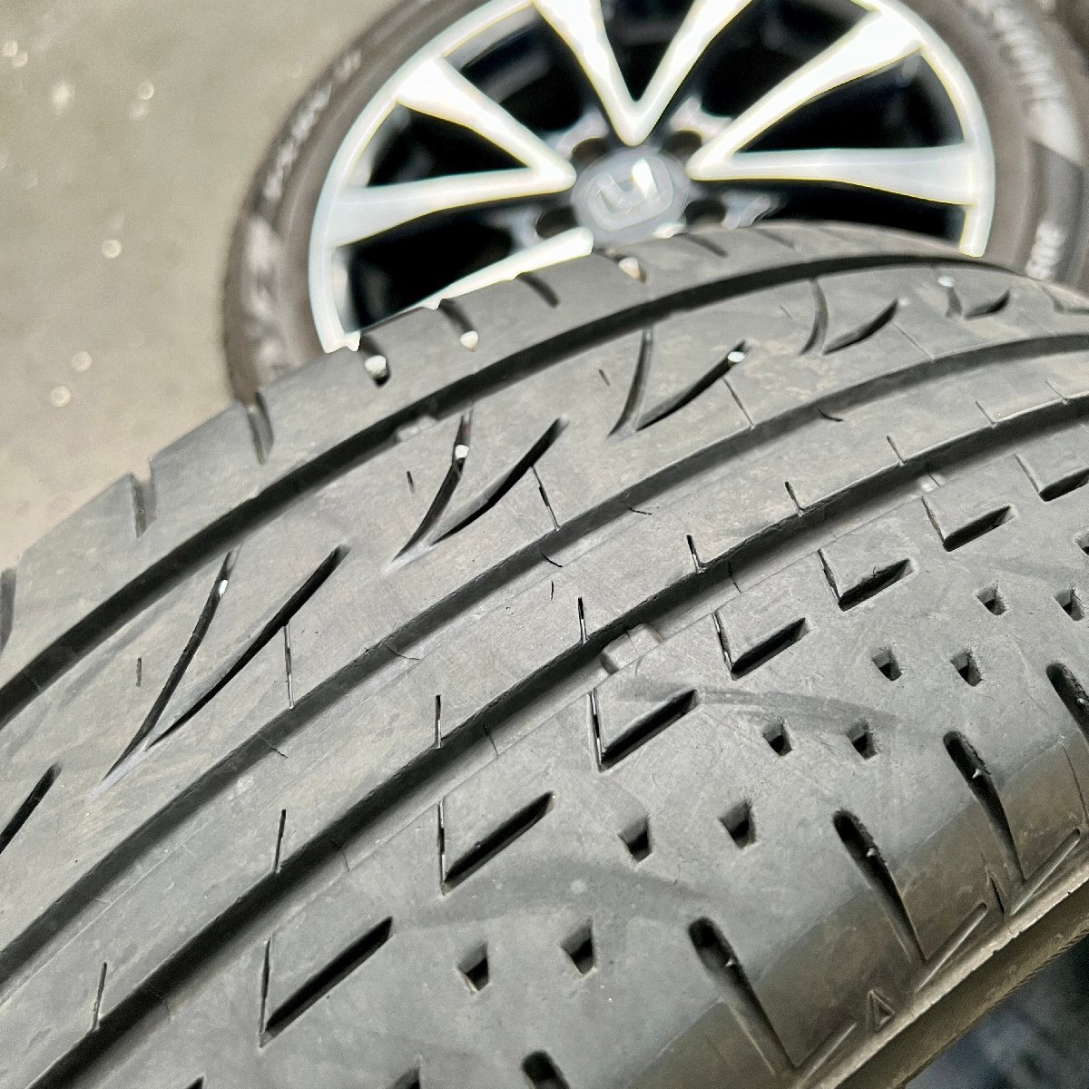 タイヤ付き純正ホイール　ステップワゴンスパーダ　RK5　ブラック×ポリッシュ　17×6J　+50　114.3　5穴　205/55R17　2022年製　3・4ミリ_画像10