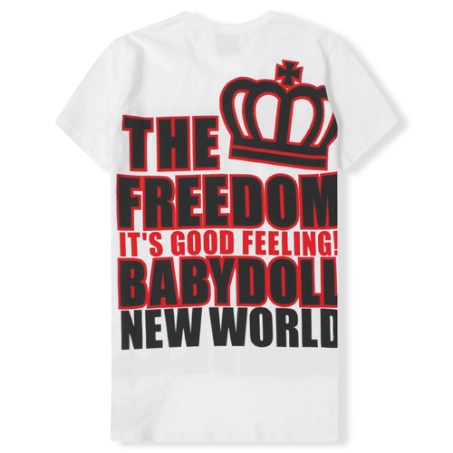 新品タグ付き☆BABYDOLLディズニーメッセージ大人半袖TシャツMサイズ ベビードール大人服半袖ベビドトップスTシャツ男女兼用