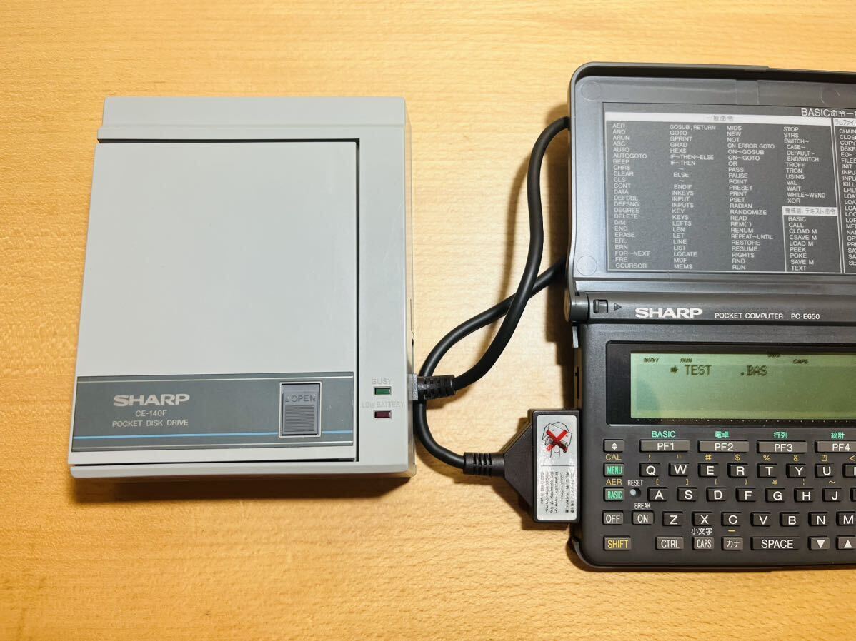 [ rare / Belt have been exchanged. / operation goods ] sharp pocket computer for floppy disk drive CE-140F