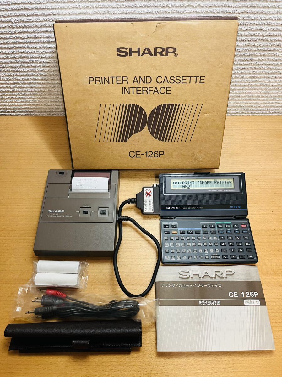 [ rare / almost unused / manual * box attaching ] sharp pocket computer for printer cassette interface CE-126P