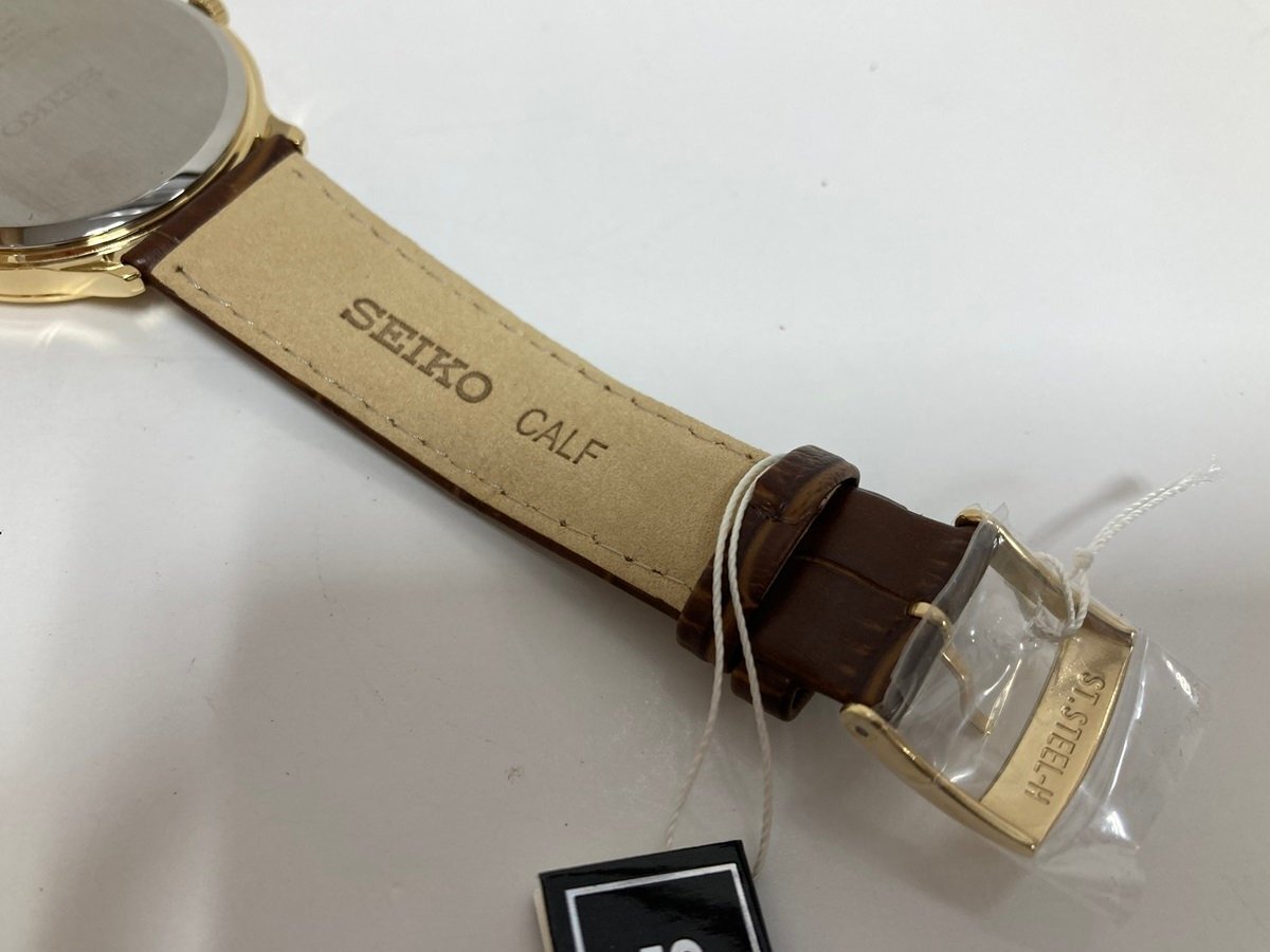 未使用　保管品　SEIKO　セイコー　腕時計　メンズ　腕時計　7N42-06J0　ゴールド　ブラウン_画像8