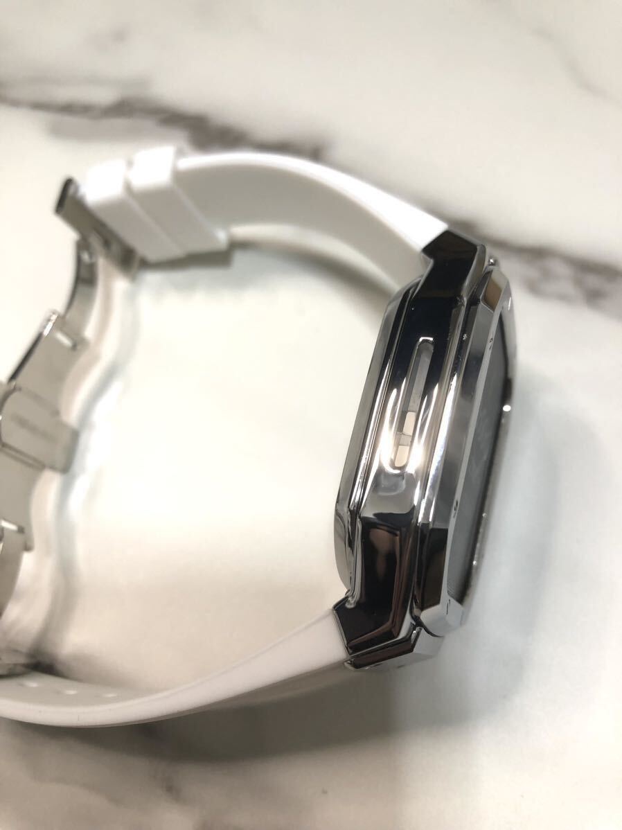 sh★アップルウォッチバンド ラバーベルト カバー　Apple Watch ケース　44mm 45mm_画像6