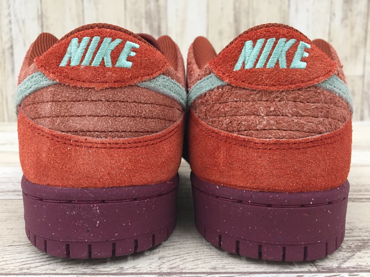 148BH NIKE SB DUNK LOW PRO PRM Mystic Red and Rosewood DV5429-601 ナイキ【中古・美品】_画像4