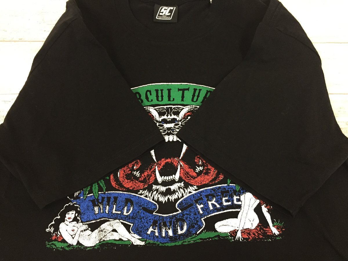 128AH Subculture WHILD AND FREE T-SHIRT SCST-S2204 サブカルチャー【中古・美品】_画像8