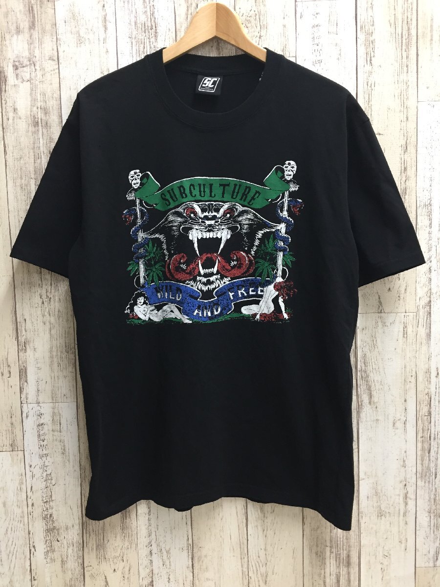 128AH Subculture WHILD AND FREE T-SHIRT SCST-S2204 サブカルチャー【中古・美品】_画像1