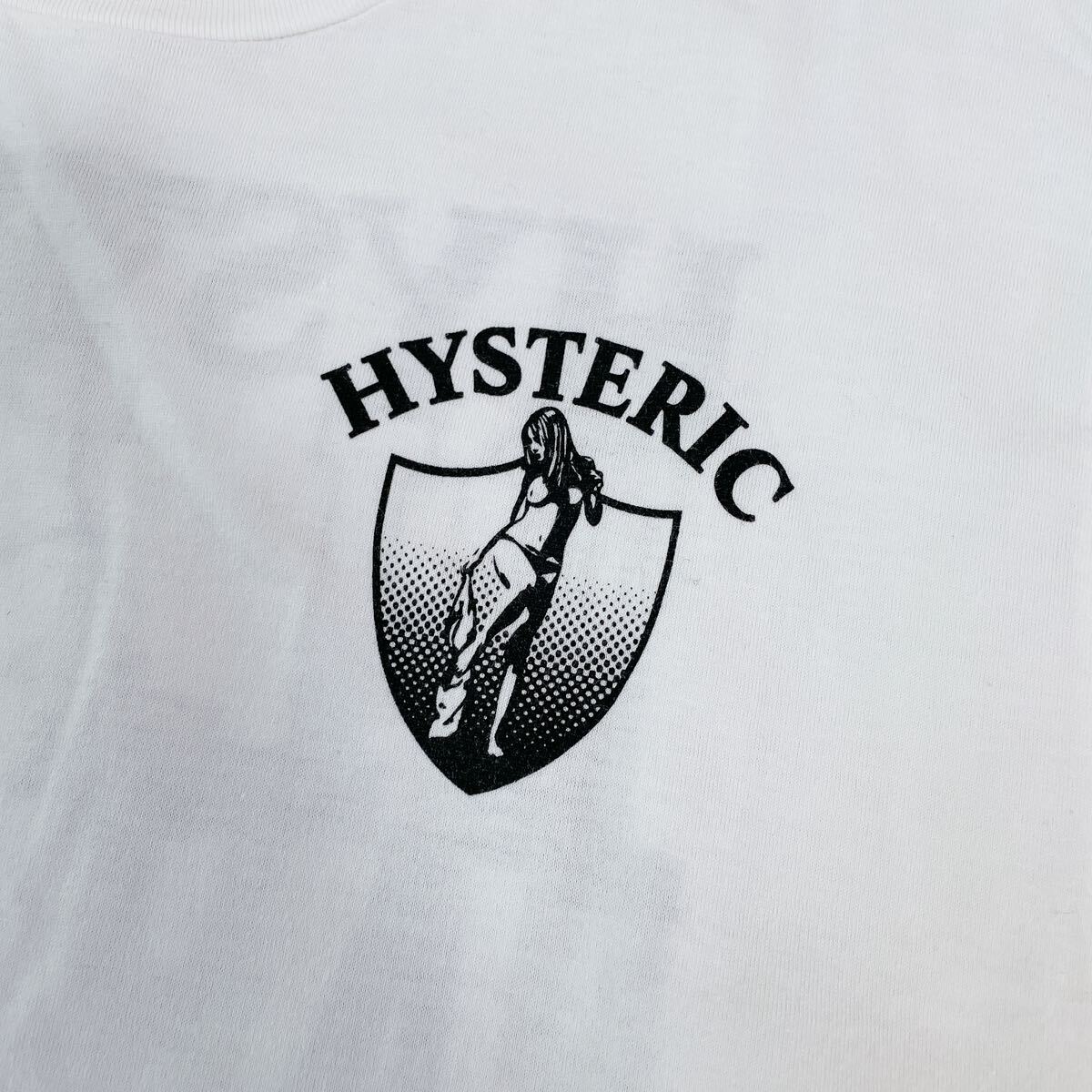 1円スタート　大きいサイズXL HYSTERIC GLAMOURヒステリックグラマー　ヒスガールプリント　半袖 Tシャツ ホワイト レア_画像5