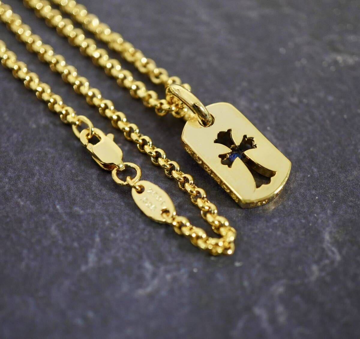 クロムハーツ/DTAGカットアウトタイニー/フルパヴェ/22K/ロールチェーン/インボイス/1円から！CHROME HEARTS_画像2