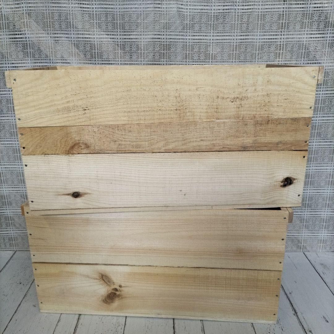 《受注生産F01A》人気！りんご箱2箱セット ボックス 棚 木製 収納 木箱