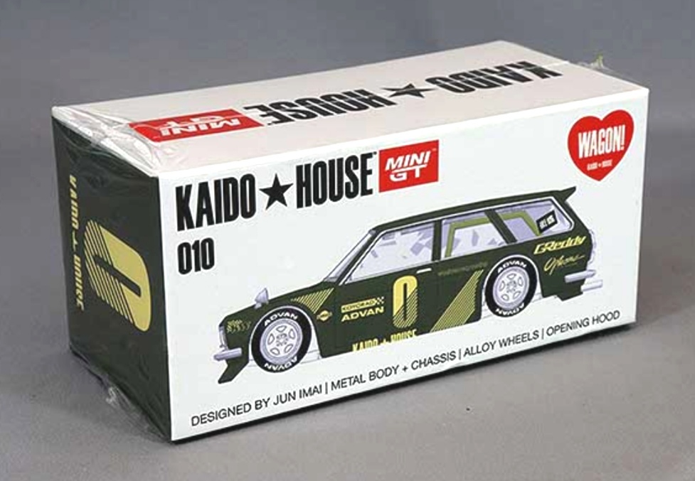 即決！ KAIDO★HOUSE x トゥルースケール ミニGT 1/64 ダットサン 510 ワゴン 緑 010 新品・未開封品_画像2