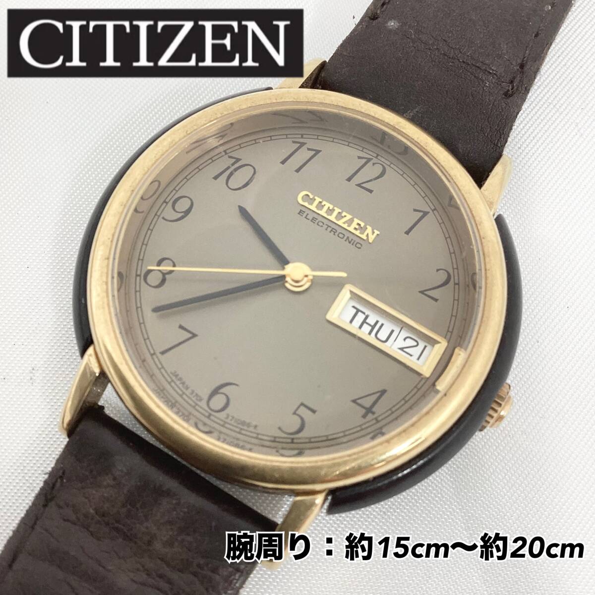 シチズン エレクトロニック クォーツ4-370759TA レディース ウォッチ腕時計 腕周り約15cm ～約20cm 電池切れ CITIZEN (E1288)