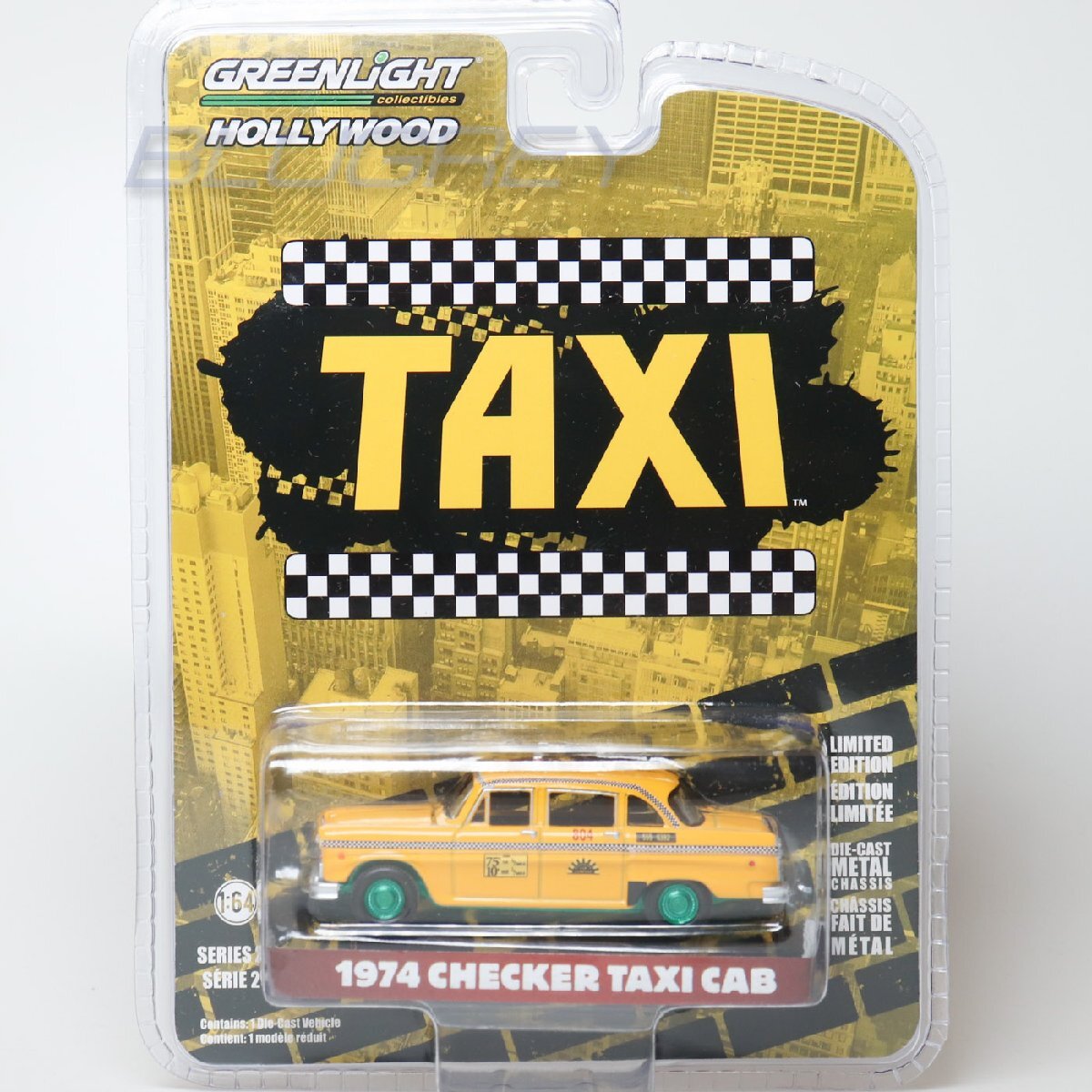 【レア！チェイス】グリーンライト 1/64 チェッカー タクシー キャブ Greenlight Checker Taxi #804 Sunshine Cab Company 44890C_画像1