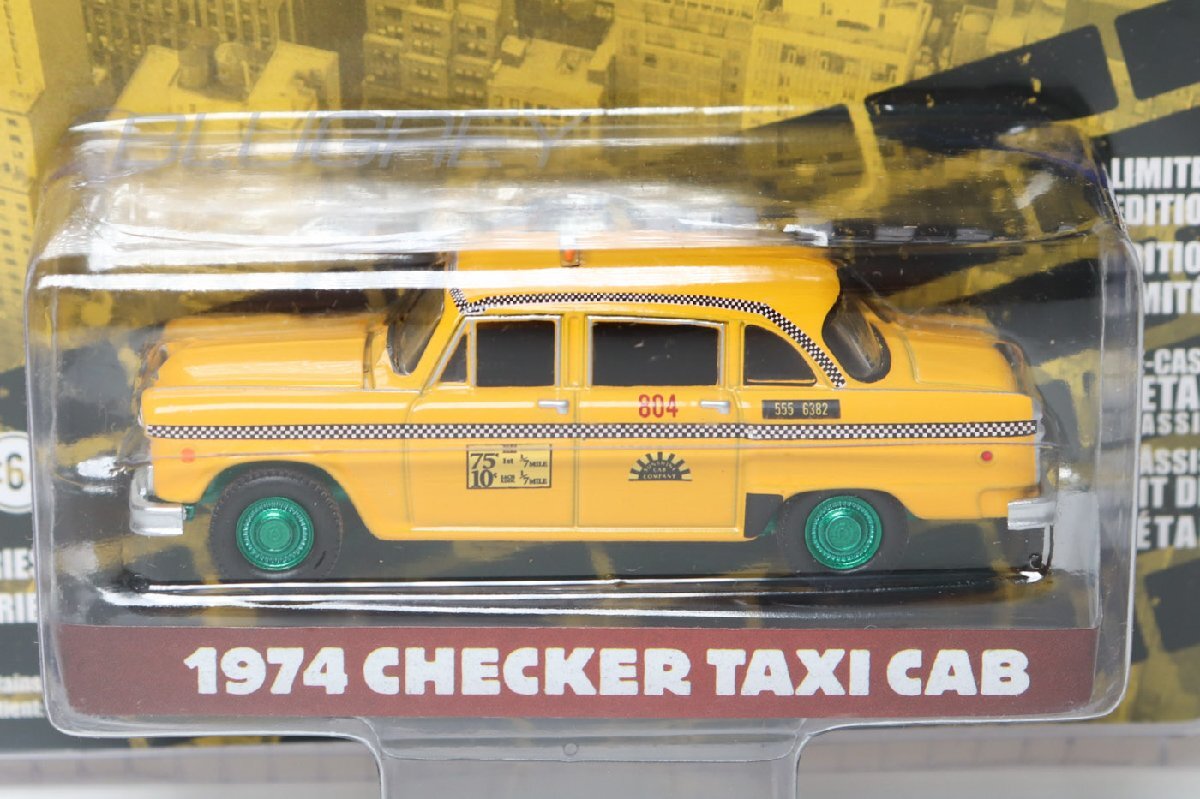 【レア！チェイス】グリーンライト 1/64 チェッカー タクシー キャブ Greenlight Checker Taxi #804 Sunshine Cab Company 44890C_画像2