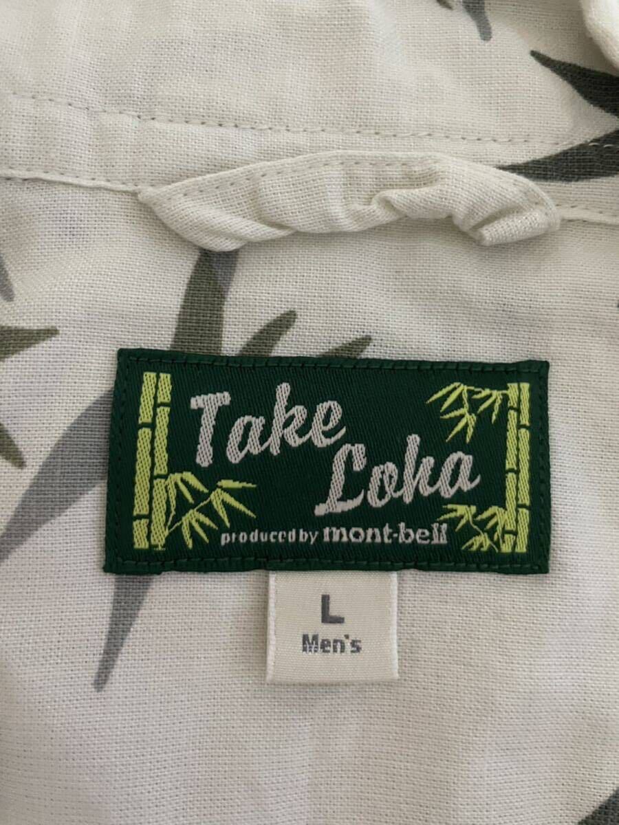 ★mont-bell モンベル 半袖 半袖シャツ 竹柄 take Loka メンズ  Lサイズの画像3