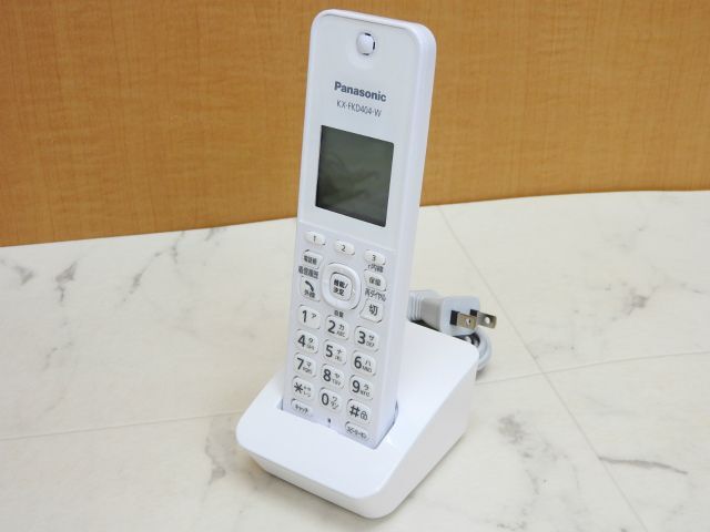  used Panasonic VE-GE10DL -W white cordless telephone machine cordless handset 1 pcs 