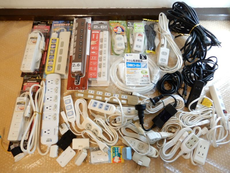 1 jpy ~ not yet inspection goods multi tap extender etc. various large amount . summarize set! that 6 unused goods contains present condition delivery 