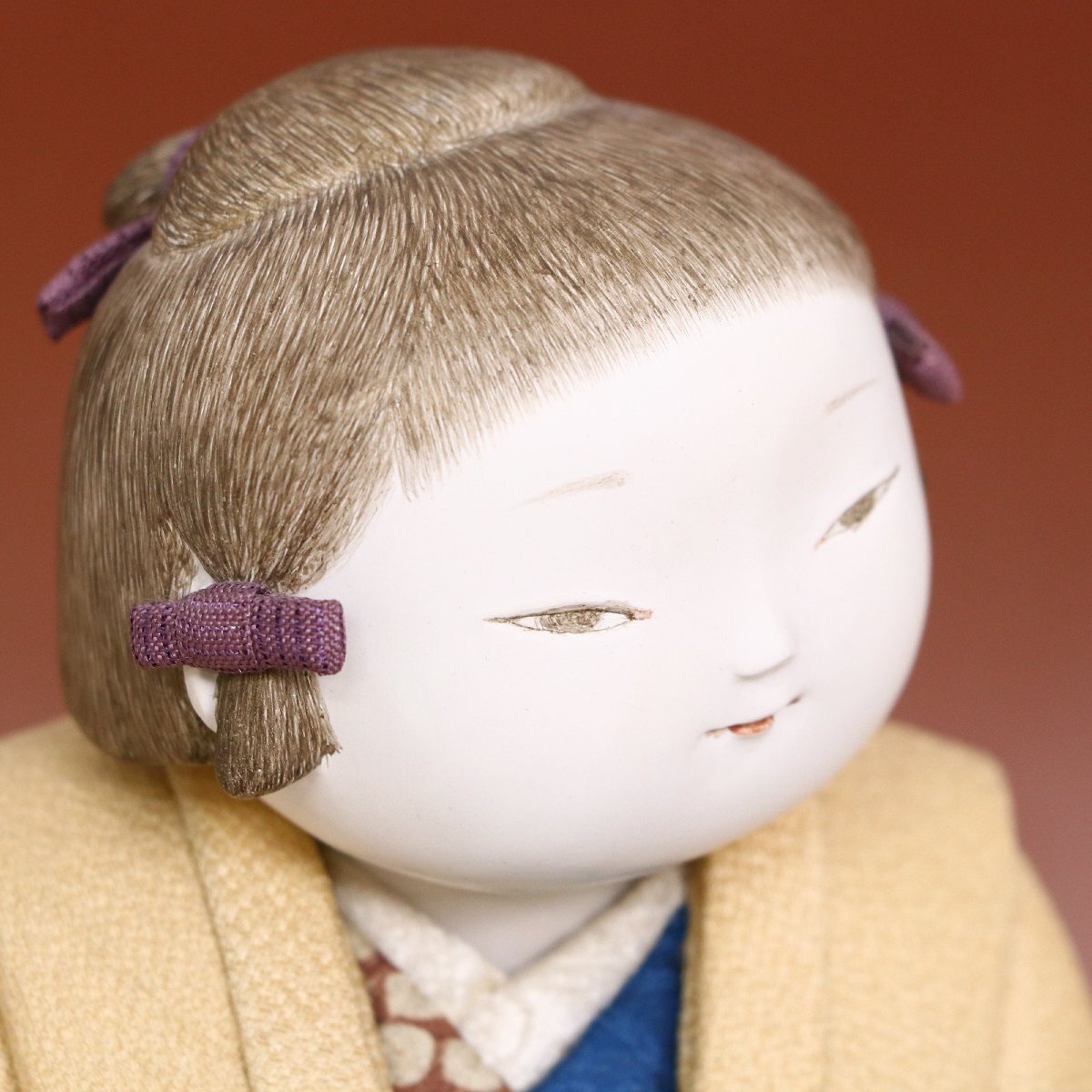 [ genuine work guarantee ][1 jpy ] popular author Omori . work tree carving kimekomi doll [ manner ..].. edge .. .. tree carving doll exclusive use pedestal attaching also box almost unused 