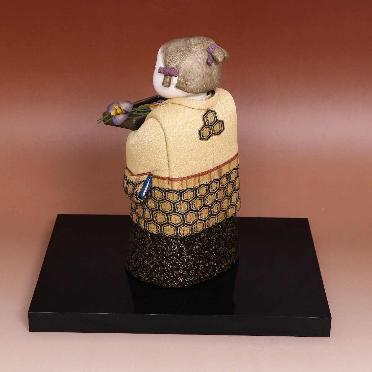[ genuine work guarantee ][1 jpy ] popular author Omori . work tree carving kimekomi doll [ manner ..].. edge .. .. tree carving doll exclusive use pedestal attaching also box almost unused 