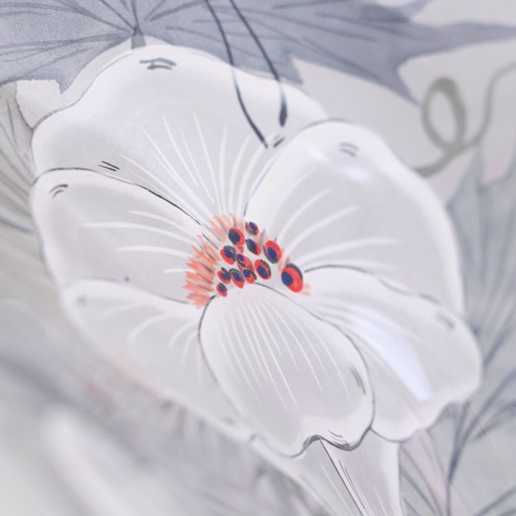 [1 иен ] Vintage цветок беж Испания to цветок ваза для цветов цветок сырой ваза цветок бабочка стекло botanikaru рисунок проигрыватель -to
