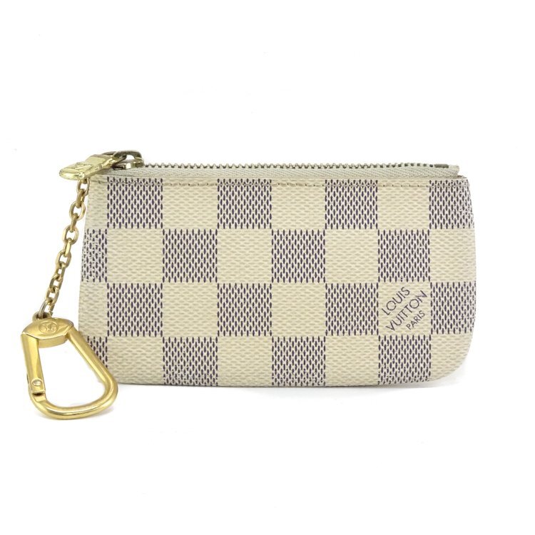 【1円】ルイヴィトン LOUIS VUITTON ダミエアズール ポシェット クレ コインケース キーケース キーリング付き N62659 ダミエキャンバス_画像1