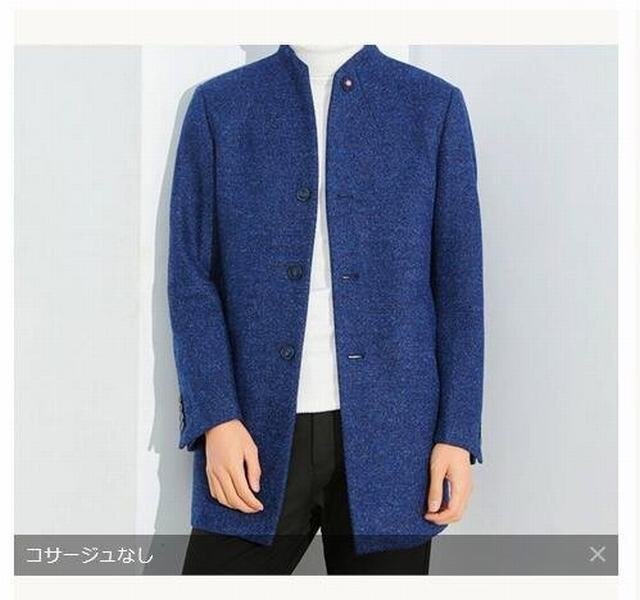 DY-LHH【実寸52 M-L程度】希少 新品 北欧 WOOL混◆高級セレブdesigner* 新型 秋冬 高品質 肉厚 ウール チェスターコート_画像5