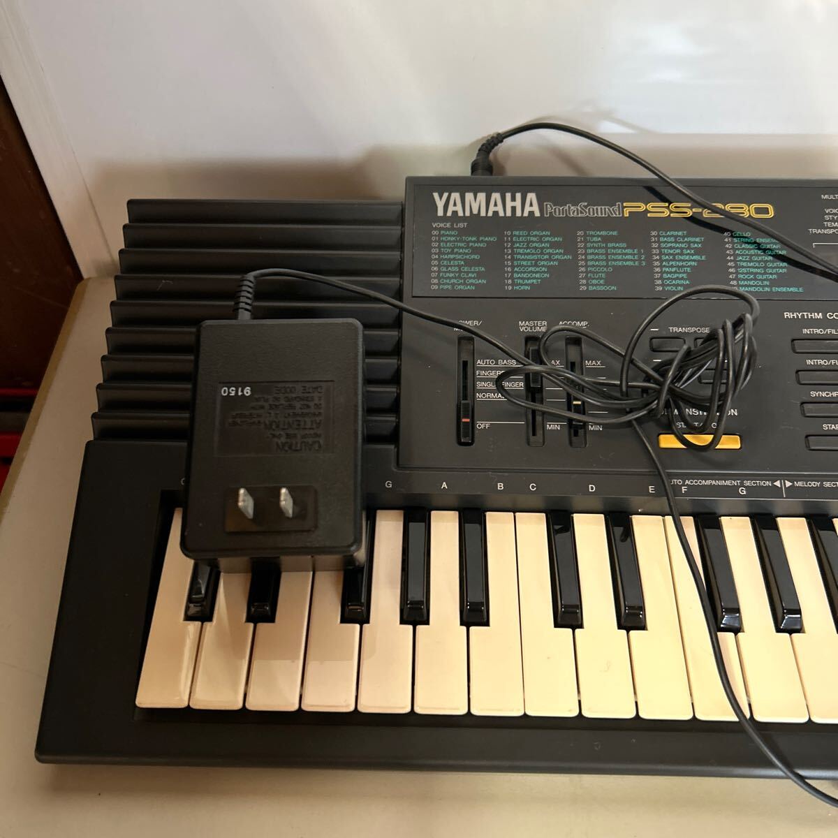 YAMAHA portasound PSS-280 ヤマハ 電子キーボード　簡易チェック全キー/音出しOK 現状　_画像3