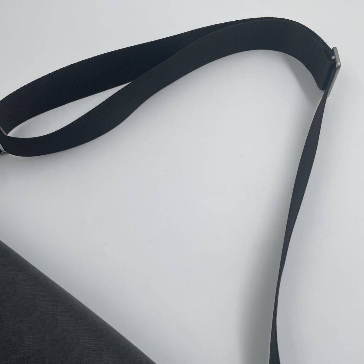 [ unused class /A4 storage ]dunhill Dunhill wing The - messenger bag shoulder bag business diagonal .. original leather men's black 