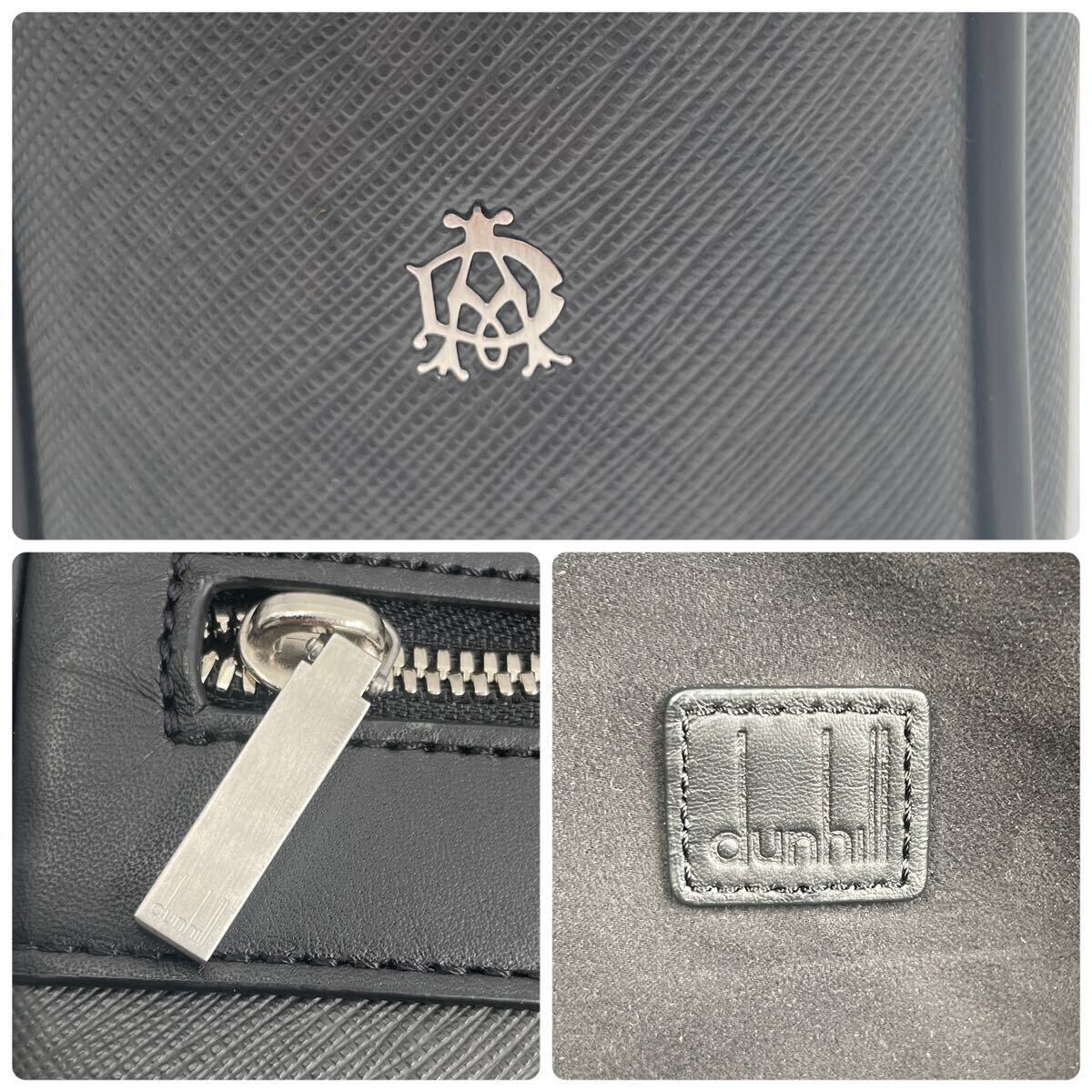 [ unused class /A4 storage ]dunhill Dunhill wing The - messenger bag shoulder bag business diagonal .. original leather men's black 