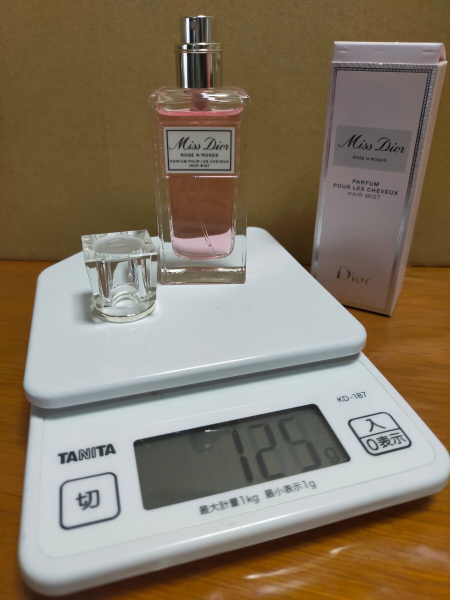 人気♪ほぼ満タン 124g(^^ゞ 30ml-SP スプレー「MissDior：ミスディオール ローズローズ ヘアミスト」全体美品 _/_/ 交渉OK、匿名OK！ _/_/_画像1