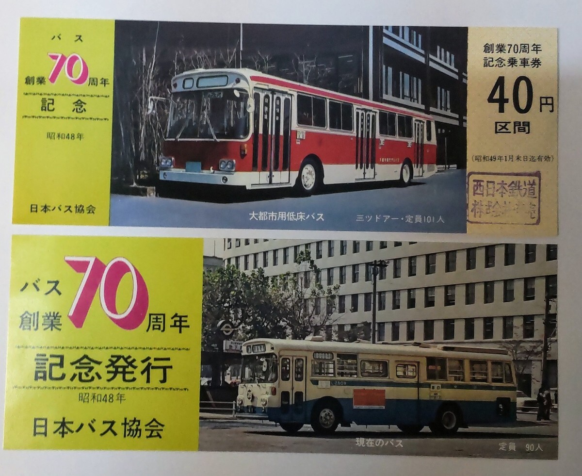 バス創業70周年記念乗車券_画像3