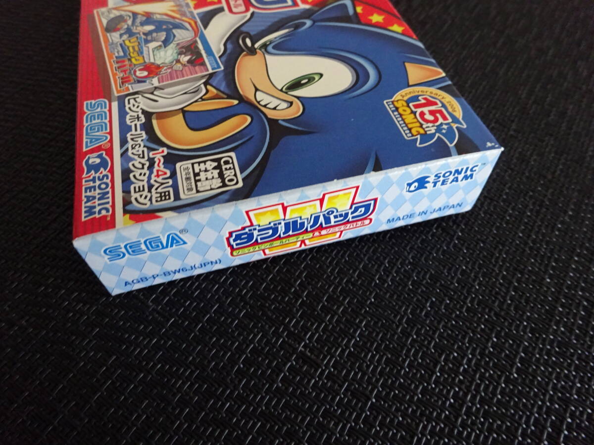 ゲームボーイアドバンス　GBA　箱説あり　SONIC 15TH ソニックピンボールパーティ ソニックバトル W ダブルパック　〈0749〉_画像3