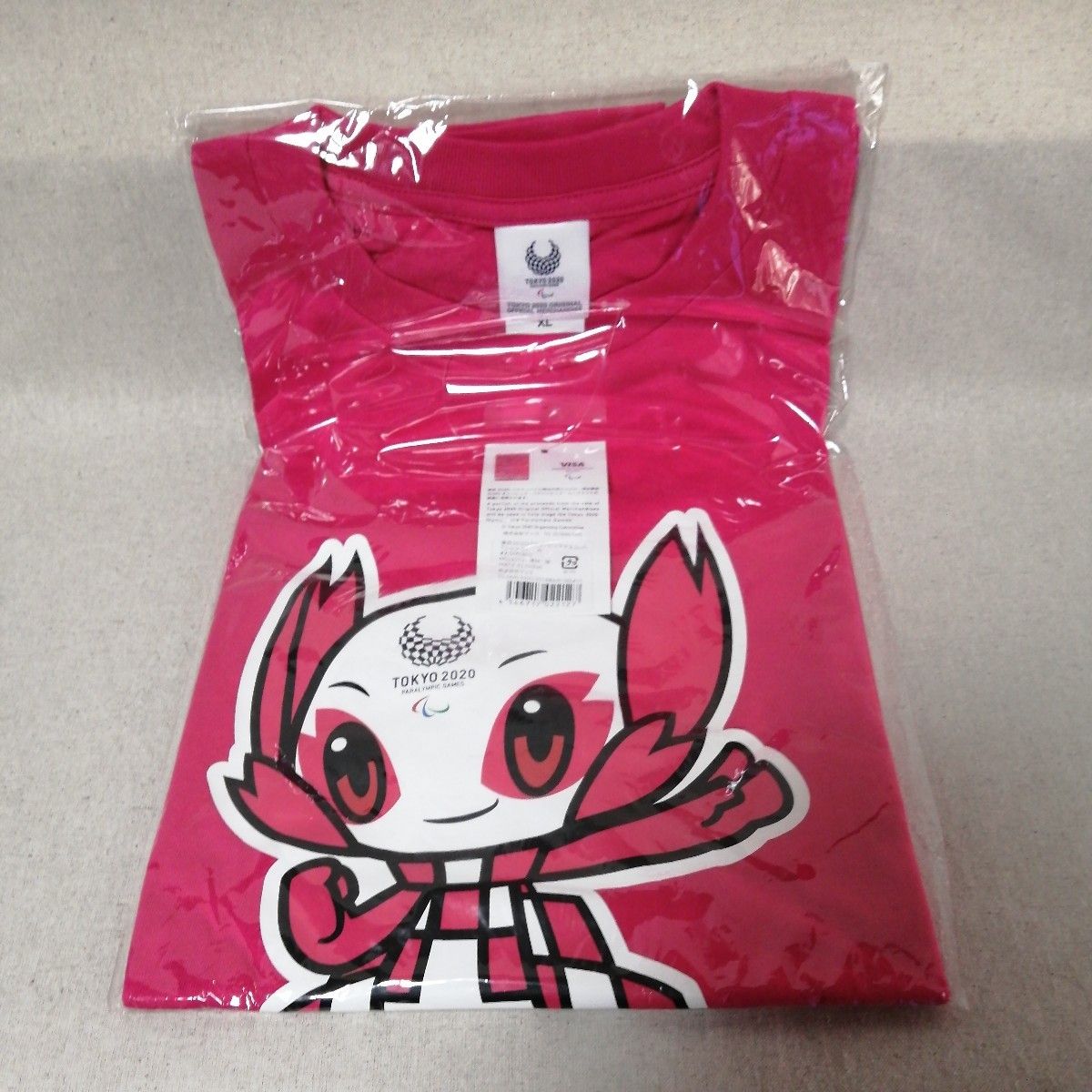 東京2020 オリンピック公式マスコット ソメイティ Tシャツ ピンク XL マスコットTシャツ