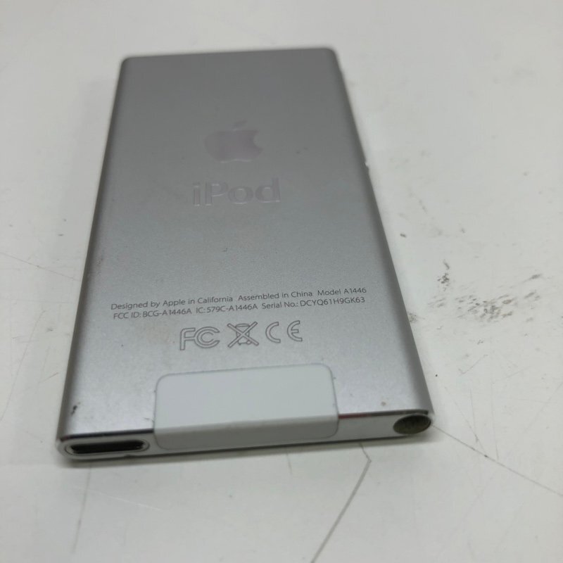 ジャンク Apple iPod nano 16GB 第7世代 A1446 MKN22J シルバー /Apple純正 USBアダプター ライトニングケーブル付 240409SK130966_画像6
