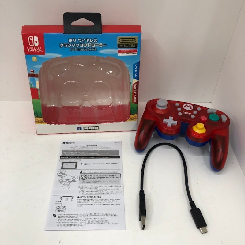 HORI NSW-273 ワイヤレス クラシックコントローラー for Nintendo Switch SUPER MARIO 240228SK090301_画像1