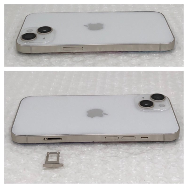 【ジャンク 液晶不良】Apple iPhone 14 A2881 MPUQ3J/A スターライト 128GB au利用制限〇 バッテリー最大容量94％ 240508SK750206_画像5
