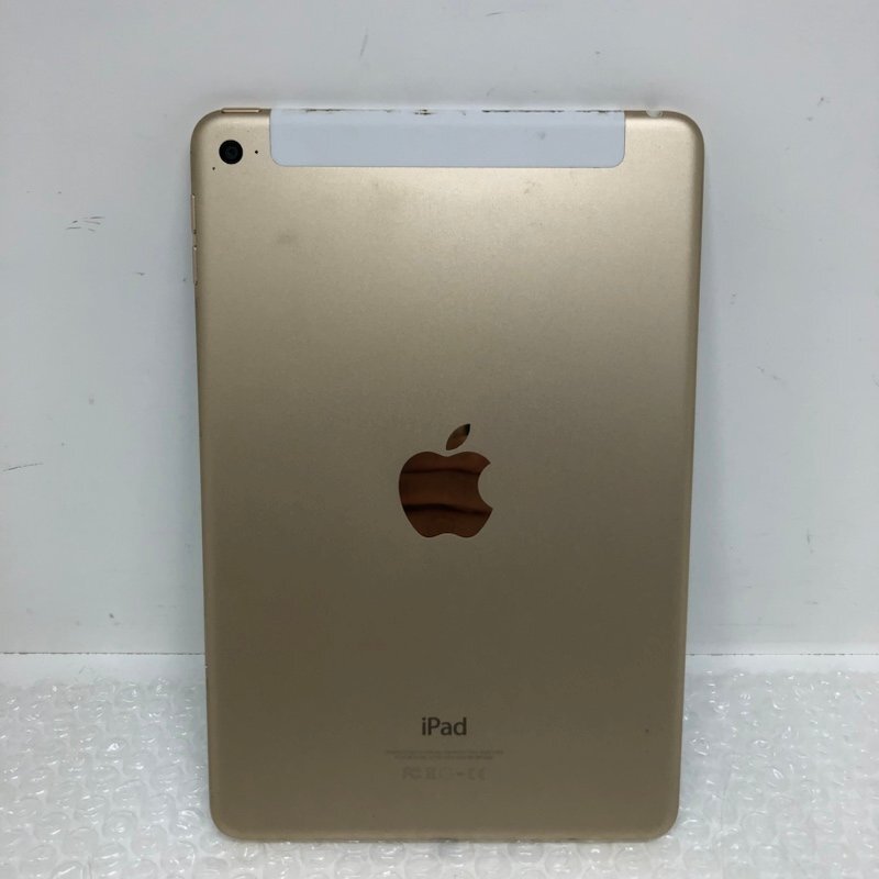 【ジャンク品】Apple iPad mini 4 Wi-Fi+Cellular 128GB ゴールド A1550 MK782J/A SB〇 アクティベーションロックあり 231130SK260145_画像4
